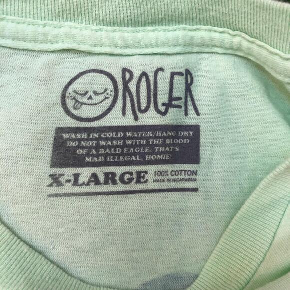 Mint Green Roger Skate Co. Smile/Scorpion Logo Graphic Tee - Picture 4 of 5